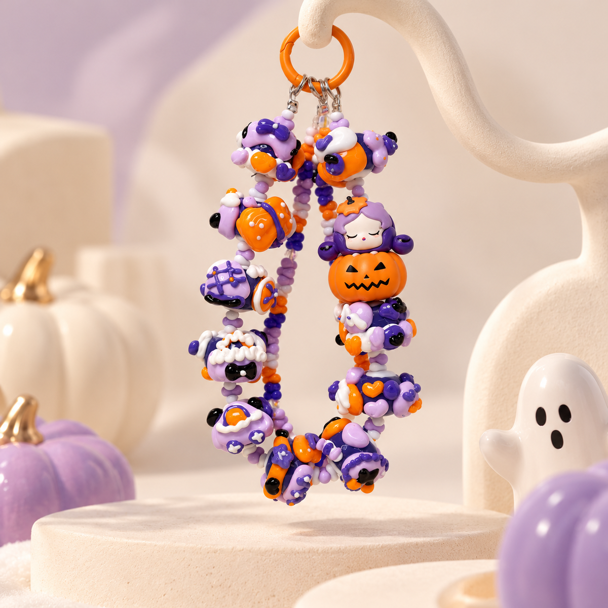 Authentic SKULLPANDA Halloween Phone Charm – Discontinued Collection | Handmade & Limited Edition